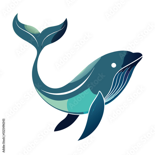 Create a minimalist silhouette of a whale breaching, set against a vibrant sunset.  The whale should be stylized and simple.