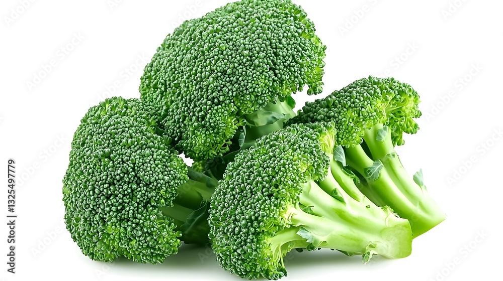 fresh green broccoli isolated on white fresh green broccoli isolated on white