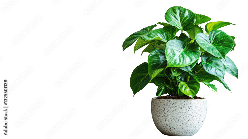 Obraz premium Green Delight: A vibrant heartleaf philodendron in a stylish pot brightens up any space, showcasing lush green foliage and adding a touch of natural elegance.