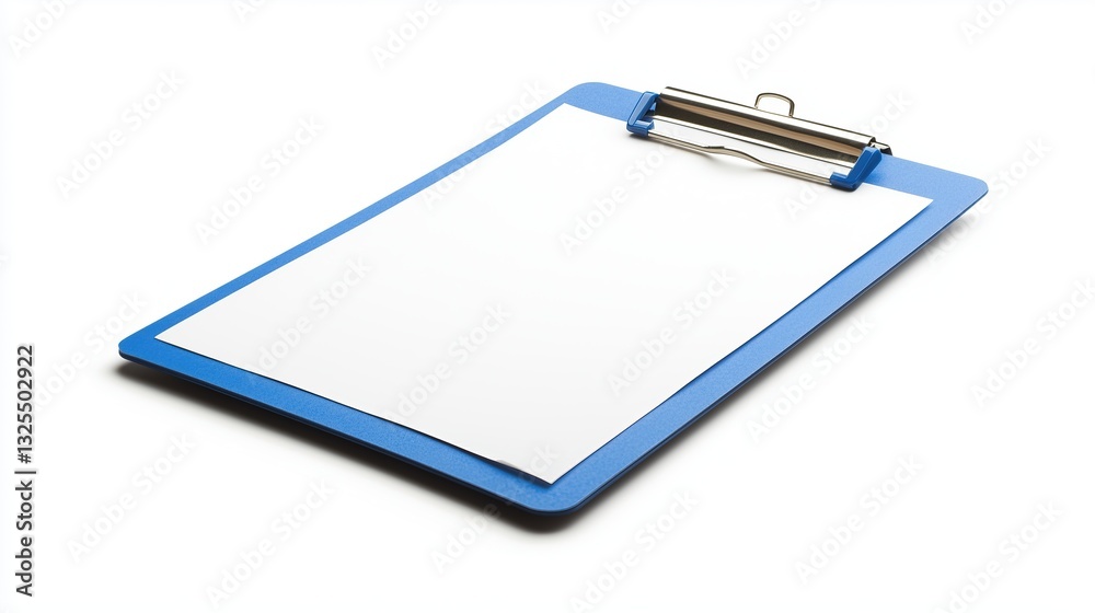 Folder tablet with a white paper sheet on a white background, isolated Folder tablet with a white paper sheet on a white background, isolated