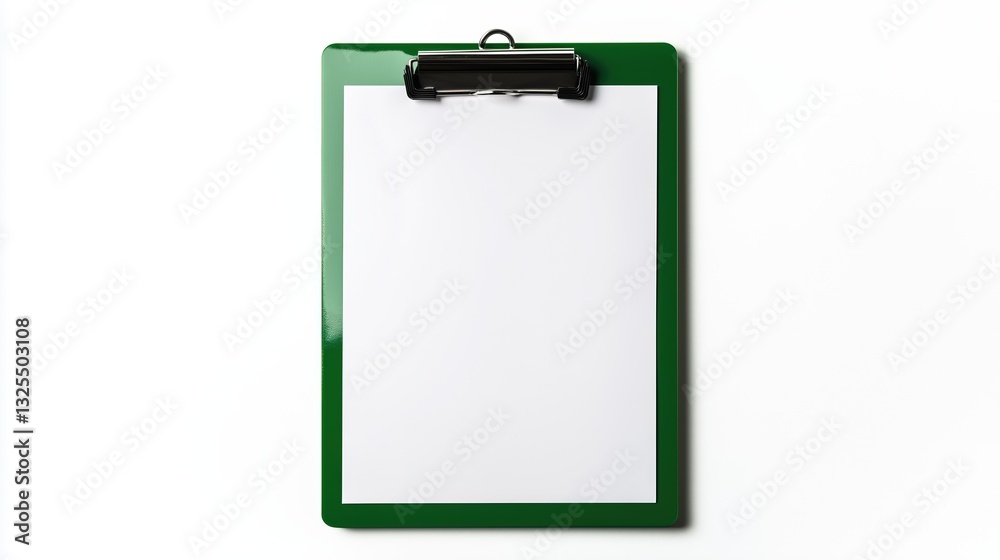Folder tablet with a white paper sheet on a white background, isolated Folder tablet with a white paper sheet on a white background, isolated