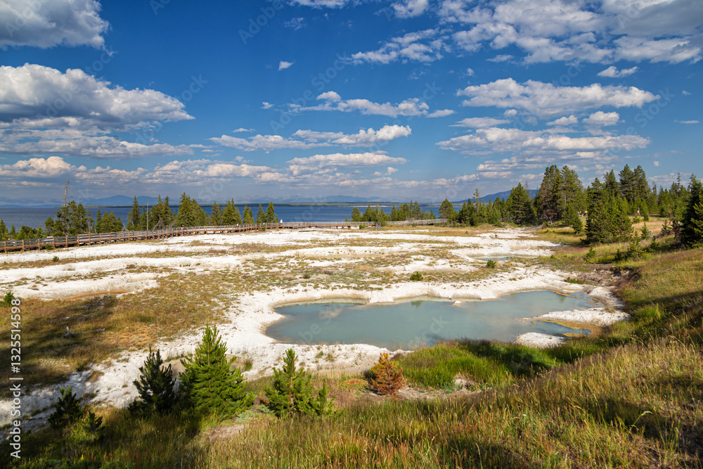 West Thumb Geyser in Yellowstone National Park West Thumb Geyser in Yellowstone National Park