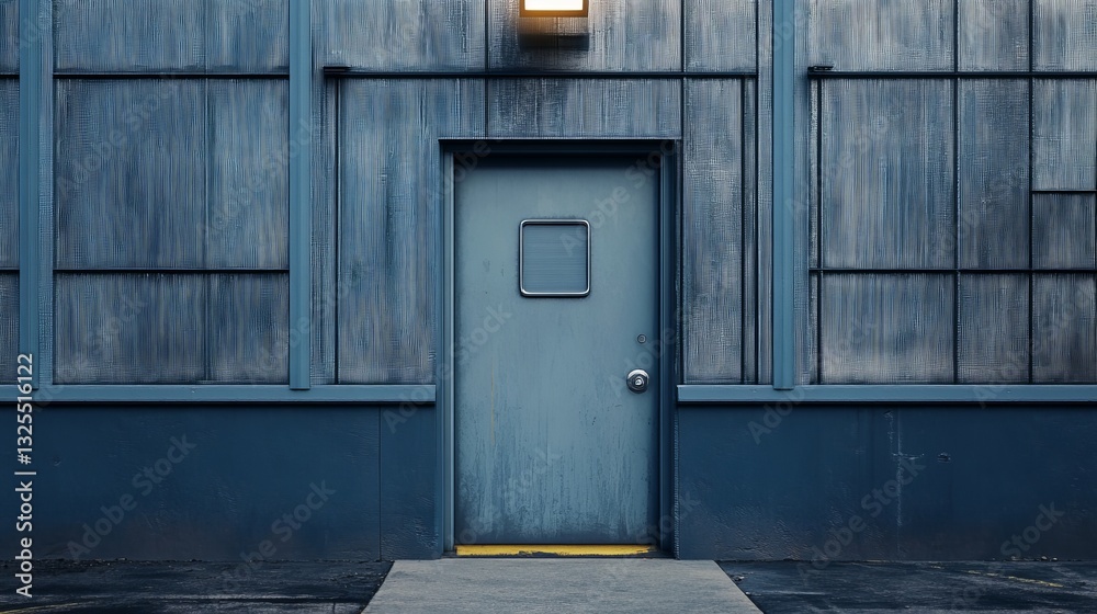 Modern glass office building entrance with sleek doorway and urban architecture Modern glass office building entrance with sleek doorway and urban architecture