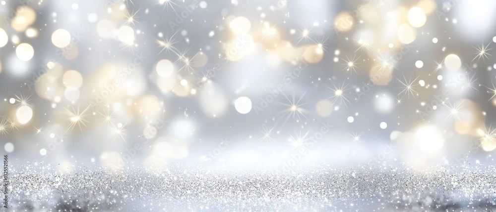 Enchanting winter scene enhanced by shimmering bokeh effects. Enchanting winter scene enhanced by shimmering bokeh effects.