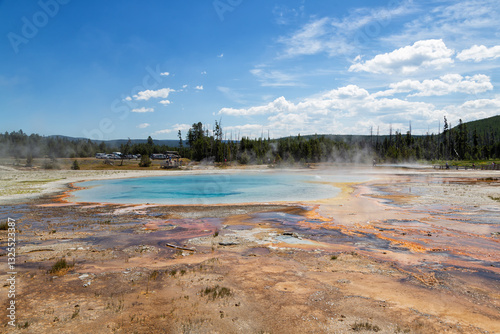 Geyser Basin in Yellowstone National Park