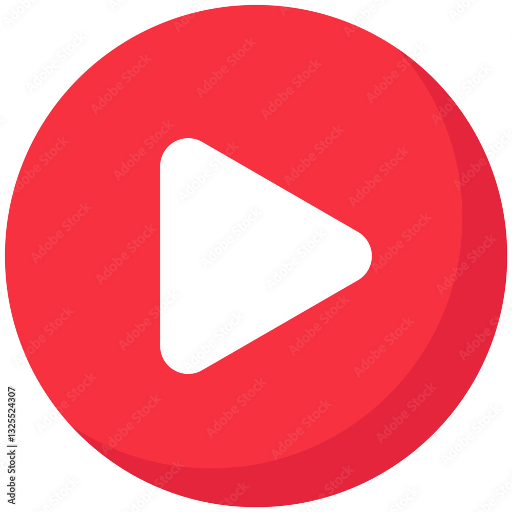 Play Button Icon in Modern Vector Design for Multimedia, Music, or Video Applications Play Button Icon in Modern Vector Design for Multimedia, Music, or Video Applications