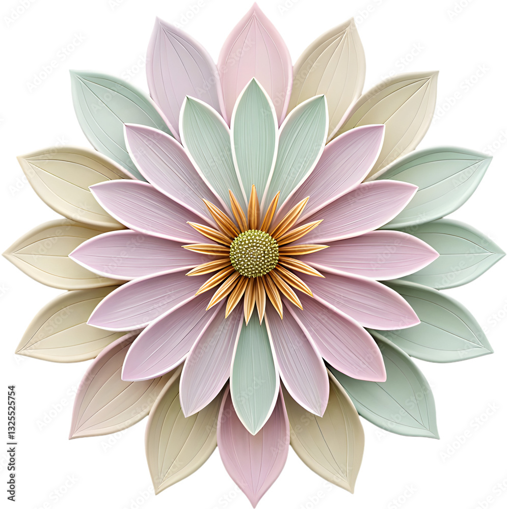 Fototapeta premium A minimal vibrant flower design enhances modern decor with its simple beauty and lively colors. 