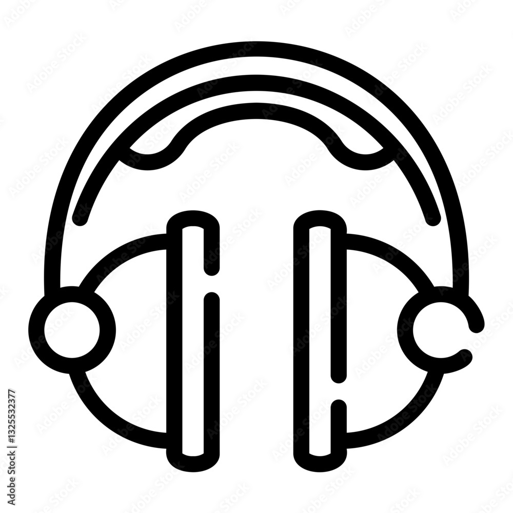 headset Line Icon headset Line Icon