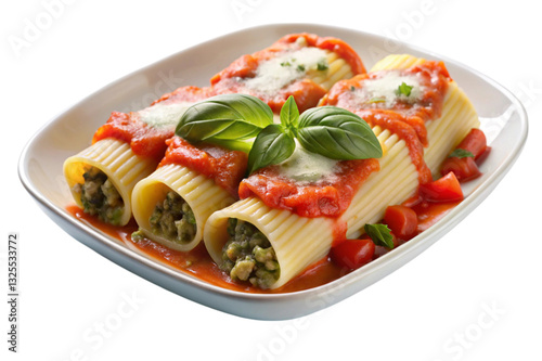 Manicotti with creamy ricotta cheese filling