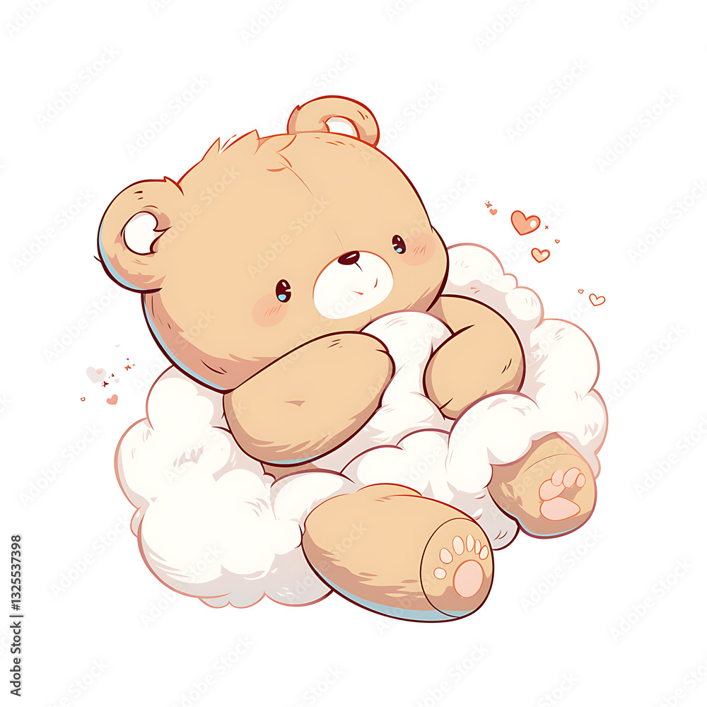 Fototapeta premium Adorable and Playful Bear Engaged in Various Activities, Minimalist and Logo-Style Designs illustrator
