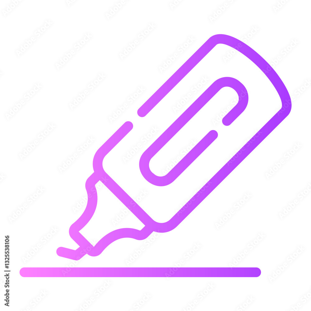 highlighter Line Gradient Icon highlighter Line Gradient Icon
