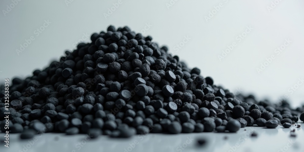 Fototapeta premium A Close-Up View of a Pile of Small, Dark-Colored Spheres, Showing Texture and Detail