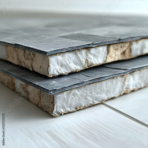 Layered Insulation Material Close-Up