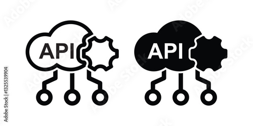 API vector icons set