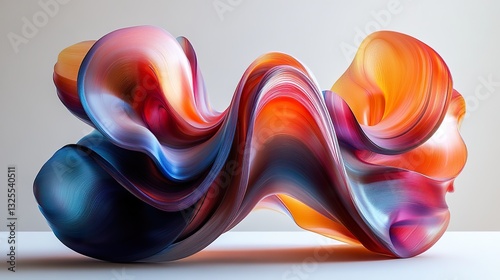 A Swirling Abstract Artwork Showcasing Vibrant Colorful Shades