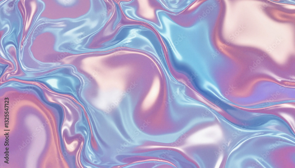Fototapeta premium Abstract pastel waves in shimmering colors