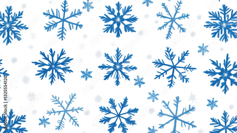 set of snowflakes isolated on white background set of snowflakes isolated on white background