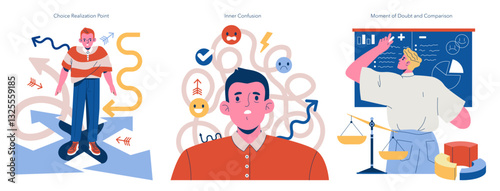 FOBO. Flat Vector Illustration