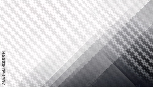 Abstract white background with texture pattern, layered geometric triangle shapes, white and grey glossy squares, abstract tech banner design. Graphic design element stripes concept for web, flyer