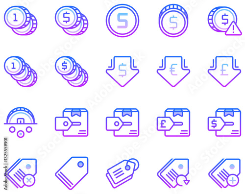 Set of Price tags icons	
