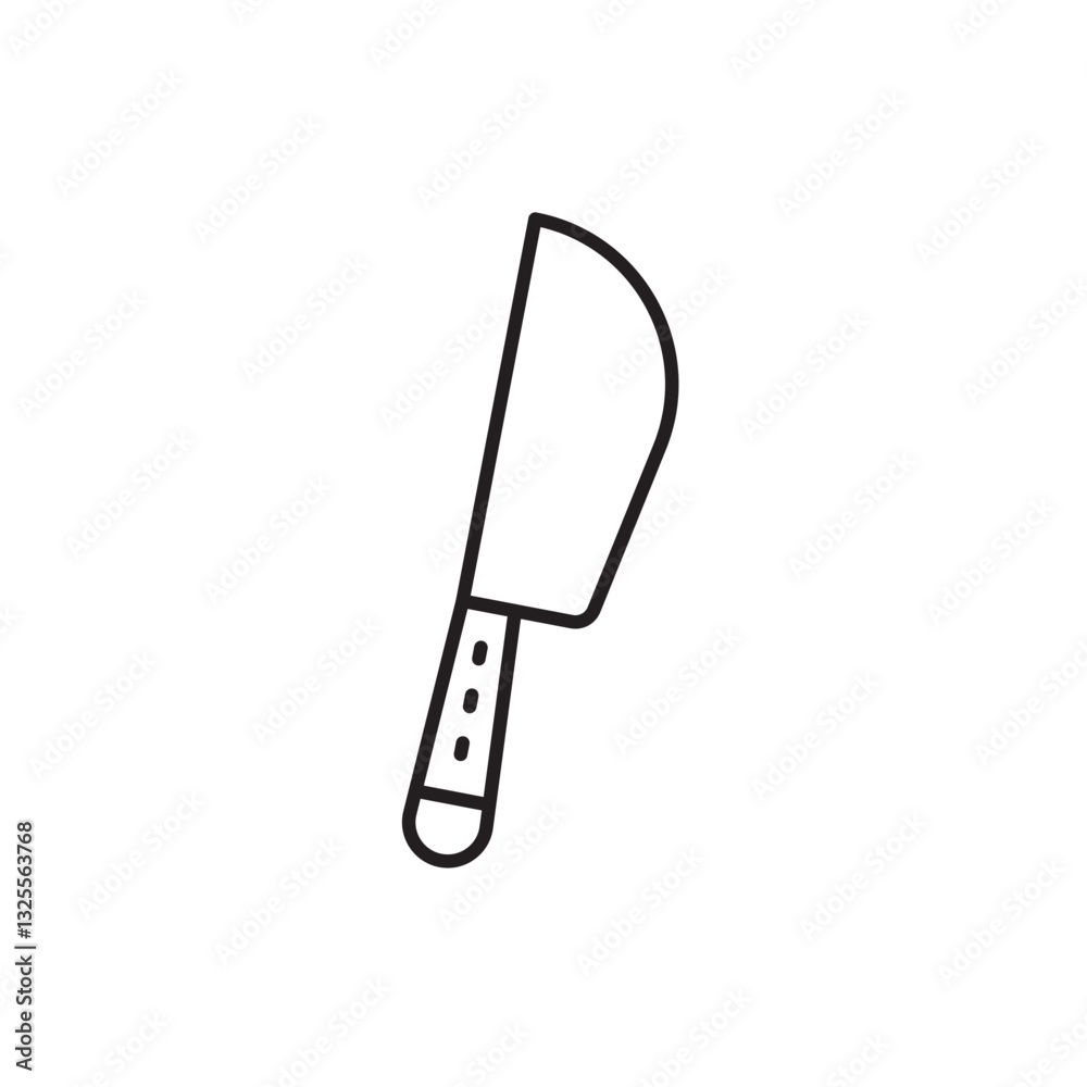 Chopper knife icon isolated Chopper knife icon isolated