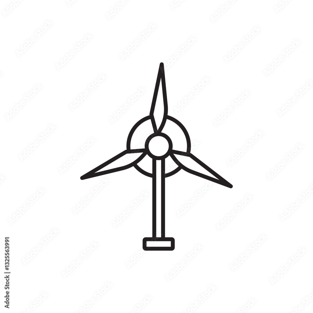 Eolic energy icon isolated Eolic energy icon isolated