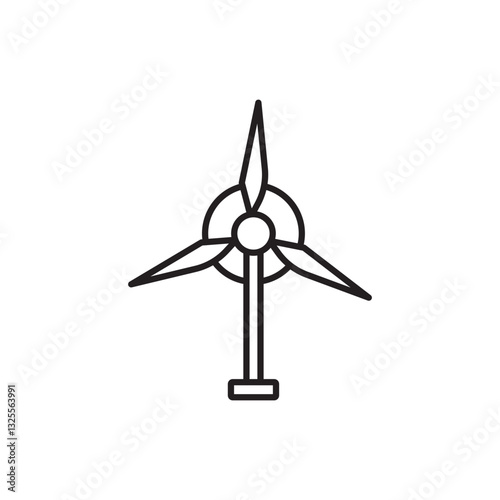 Eolic energy icon isolated