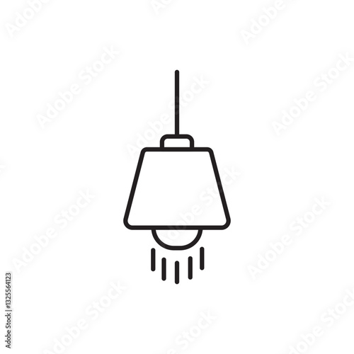 Hanging light icon isolated