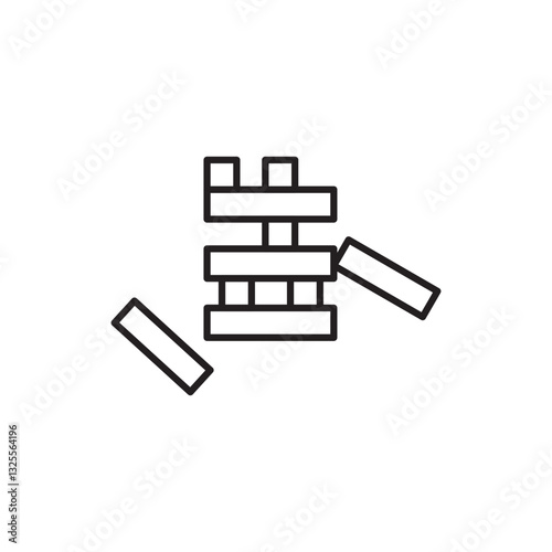 Jenga icon isolated