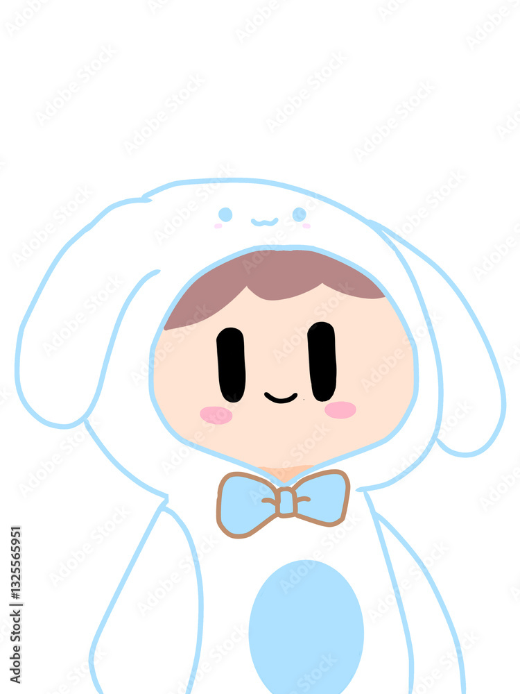 Fototapeta premium Chibi Cinnamoroll costum Cute
