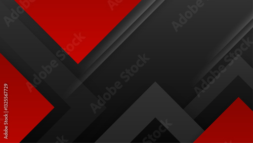 abstract smooth shapes on red and black background shapes vector illustration, perfect for digital banner, business presentation, and social media design