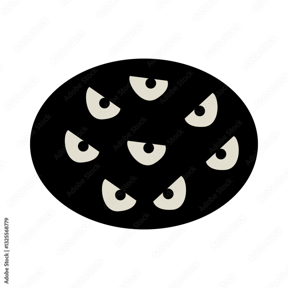 Fototapeta premium Silhouette of Halloween Monster. Isolated on White Background. Vector Illustration