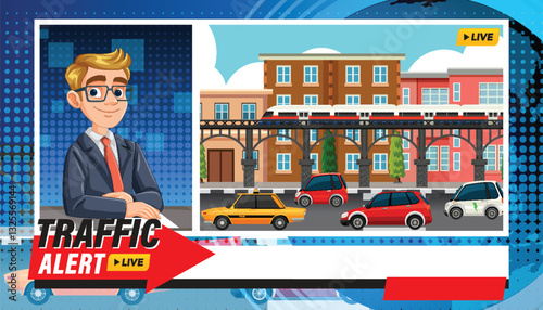 Live Traffic Alert Illustration