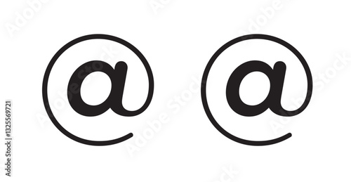 At filled and outlined icons vectors on white background