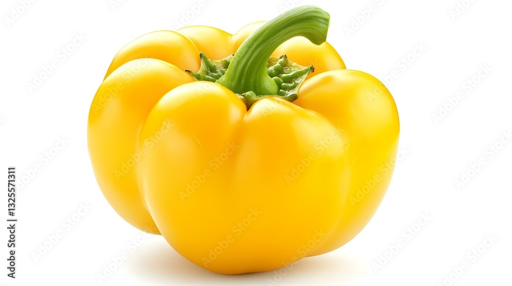 Yellow Bell Pepper isolated on white background Yellow Bell Pepper isolated on white background