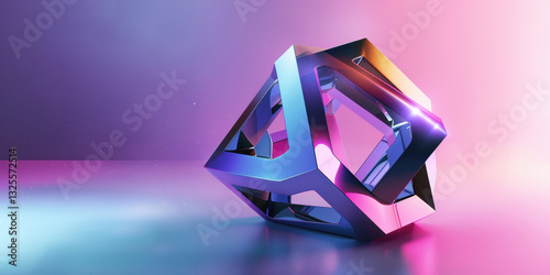 Obraz na płótnie Stunning 3D Geometric Abstract Design w salonie