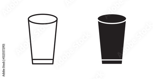 Glass filled and outlined icons vectors on white background