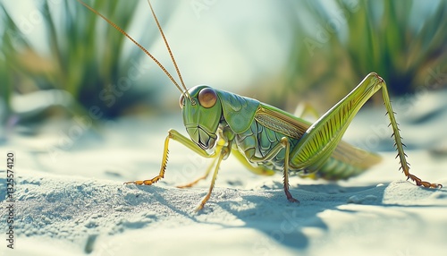 grasshopper on the field