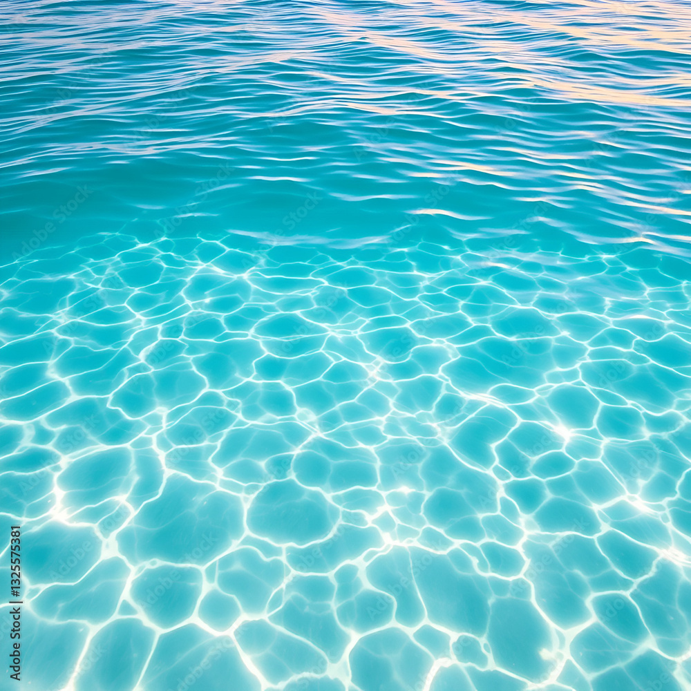 Obraz premium blue water background. Ideal for travel, beach resorts, and summer