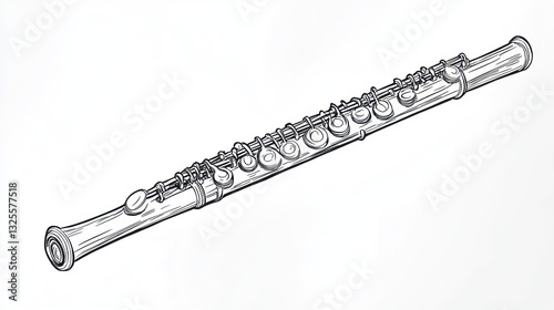 Detailed illustration of a flute (2)