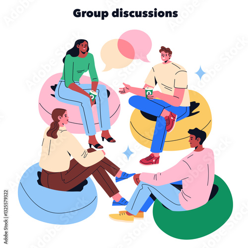 Workshops. Flat Vector Illustration