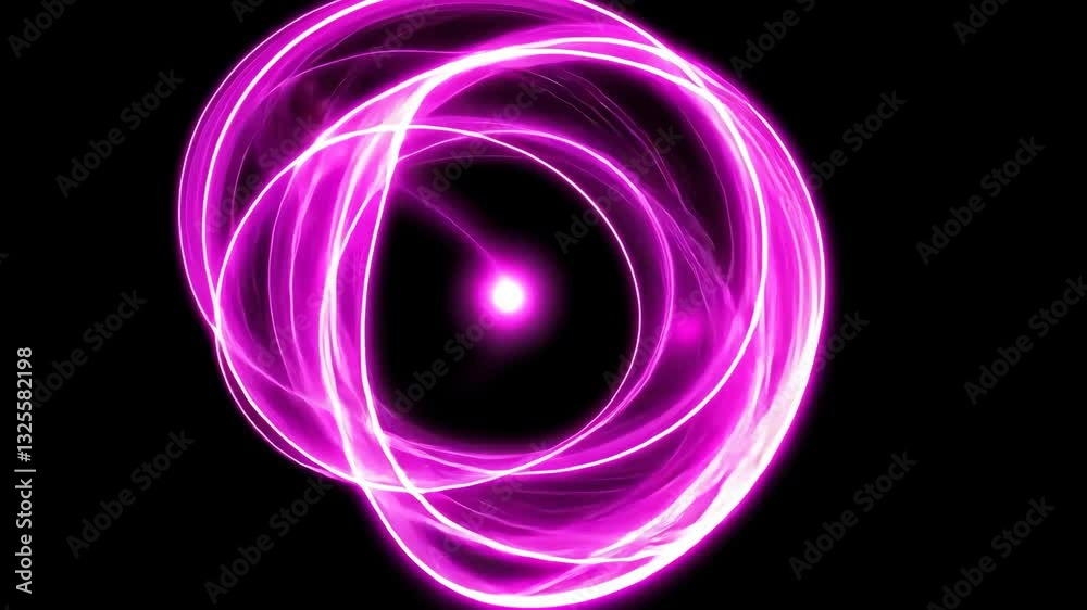 Vibrant pink abstract light swirls creating dynamic motion in dark background Vibrant pink abstract light swirls creating dynamic motion in dark background