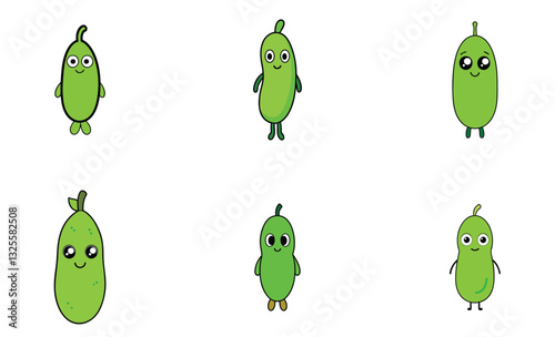 Cute bilimbi cartoon vector