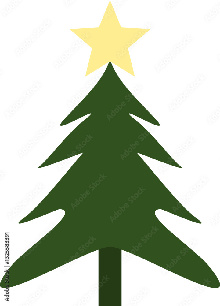 Hand Drawn Christmas Tree Icon Element