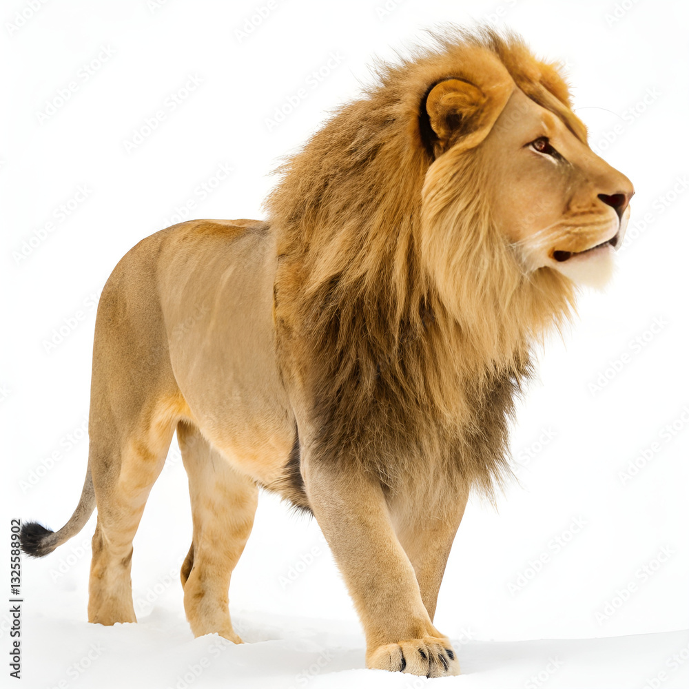Obraz premium lion isolated on white background