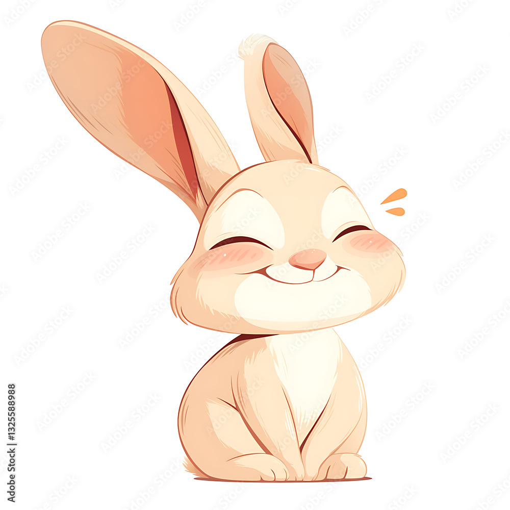 Obraz premium Adorable and Playful Rabbit Engaged in Various Activities, Minimalist and Logo-Style Designs illustrator.