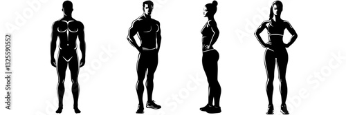 Exploring Human Anatomy: Silhouette Sketch of the Human Body