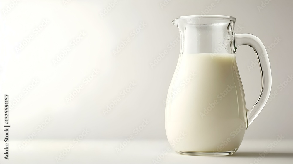 Glass jug of milk isolated on white background Glass jug of milk isolated on white background