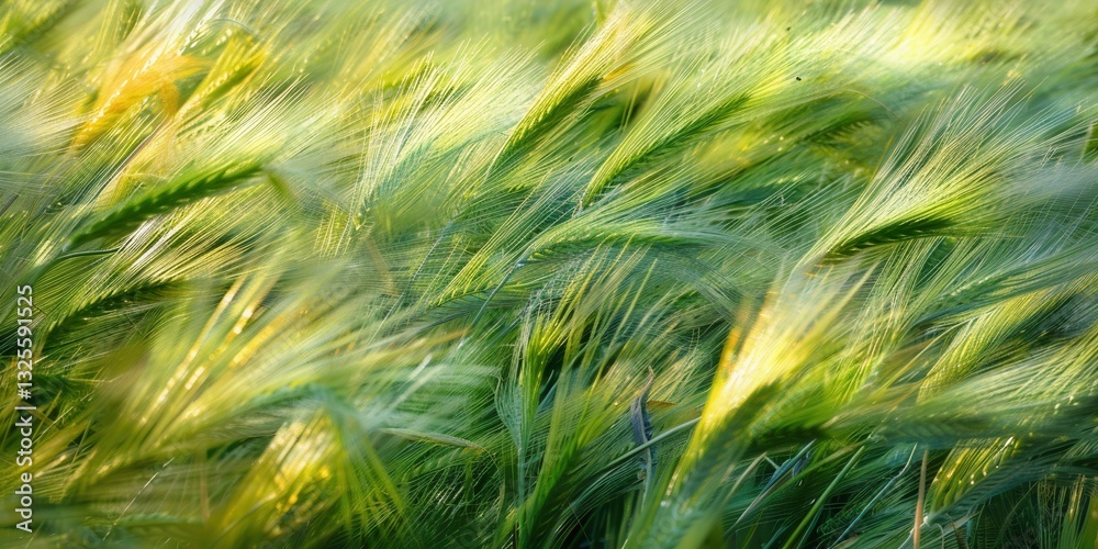 Obraz premium Vibrant Green Wheat Field in Summer