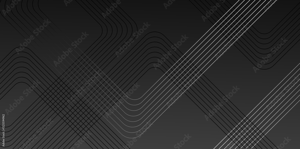 Obraz premium Diagonal stripe oblique, slanting lines gradient abstract art modern geometric vector pattern background. black and white ribbed striped diagonal line pattern as gradient fabric texture.
